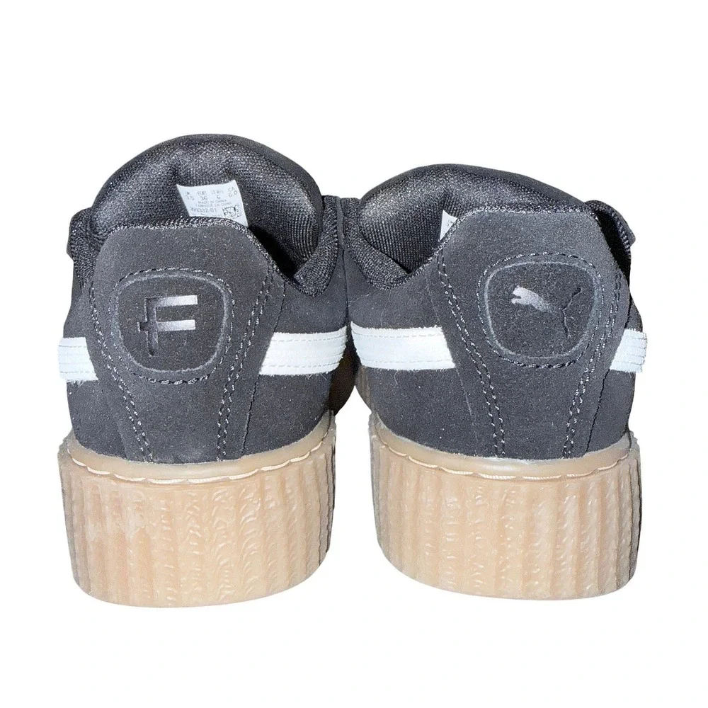 Puma Fenty by Rihanna Suede Creeper Black White Gum Platform Womens 6 NEW RARE